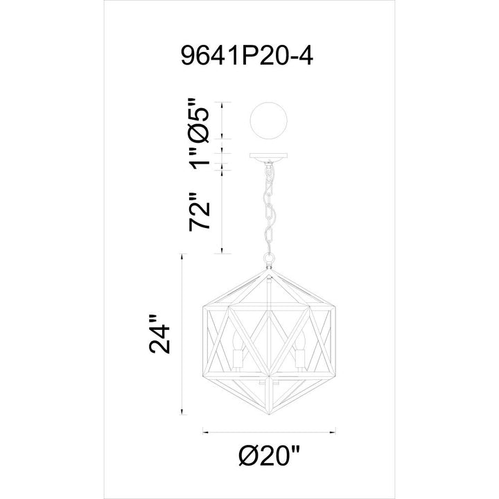 Amazon 4 Light Up Pendant With Antique forged copper Finish