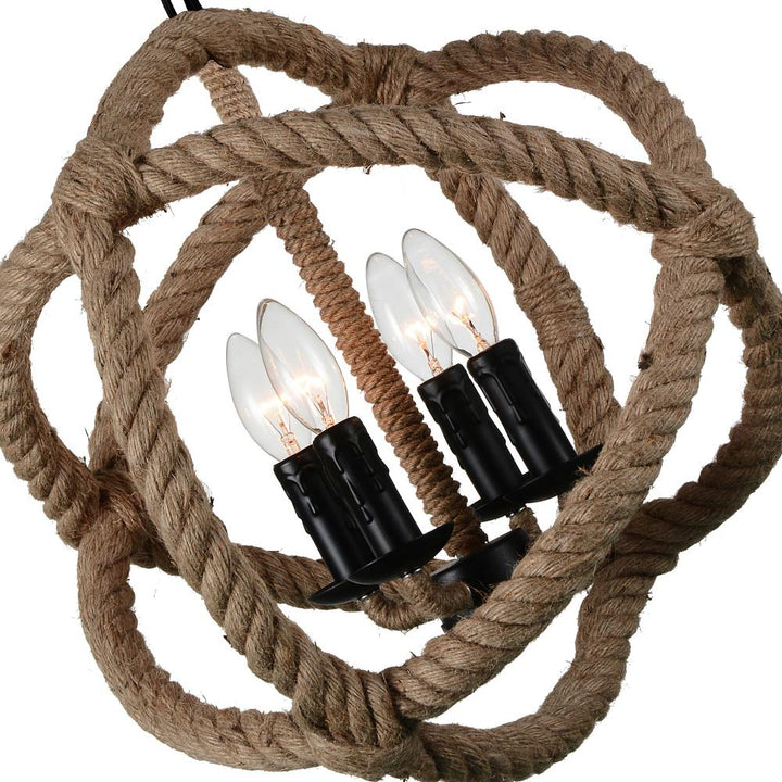 Padma 4 Light Up Chandelier With Black Finish