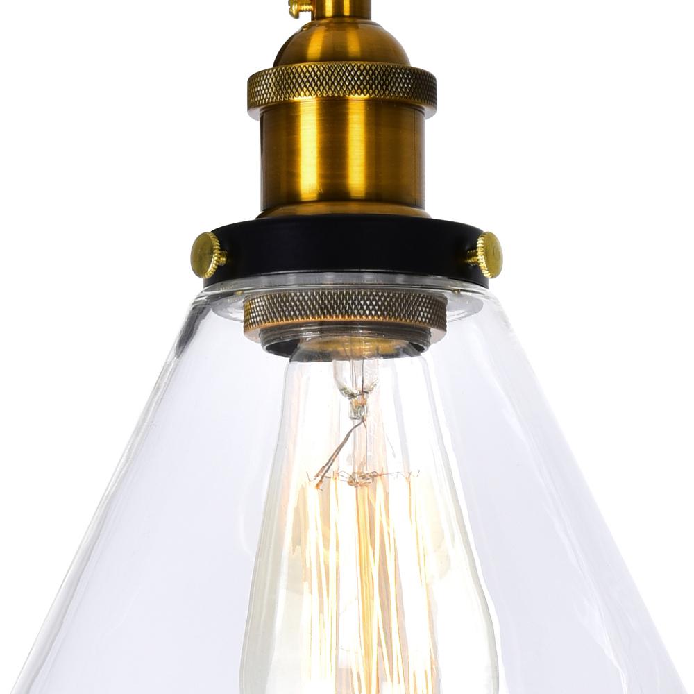 Eustis 2 Light Wall Sconce With Black & Gold Brass Finish