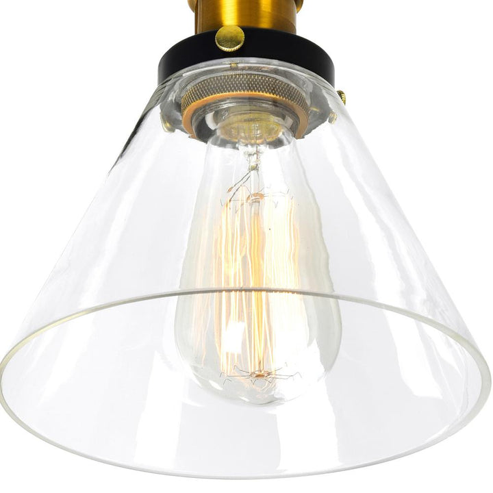 Eustis 2 Light Wall Sconce With Black & Gold Brass Finish