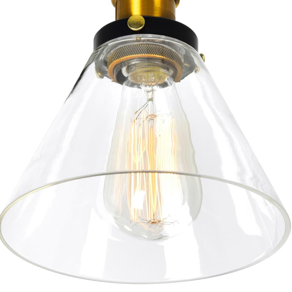 Eustis 3 Light Wall Sconce With Black & Gold Brass Finish