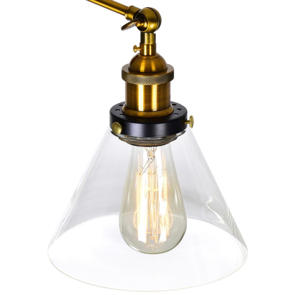 Eustis 3 Light Wall Sconce With Black & Gold Brass Finish