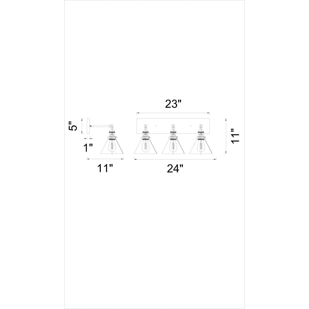Eustis 3 Light Wall Sconce With Polished Nickel Finish