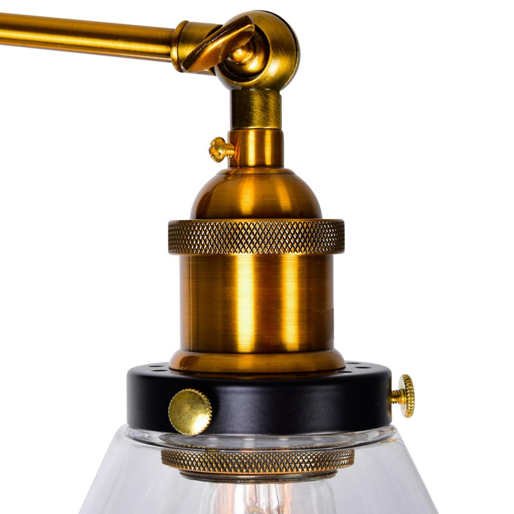 Eustis 1 Light Wall Sconce With Black & Gold Brass Finish