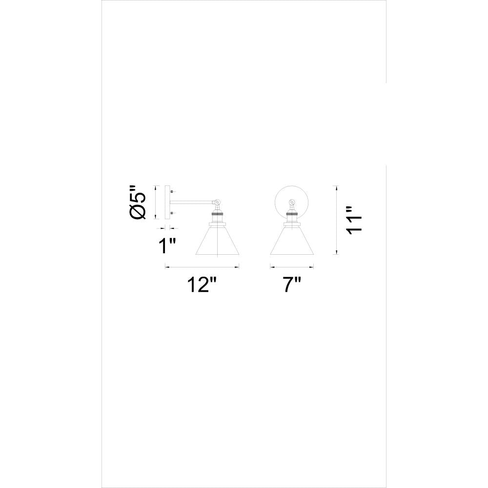 Eustis 1 Light Wall Sconce With Polished Nickel Finish