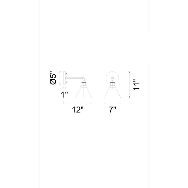 Eustis 1 Light Wall Sconce With Polished Nickel Finish