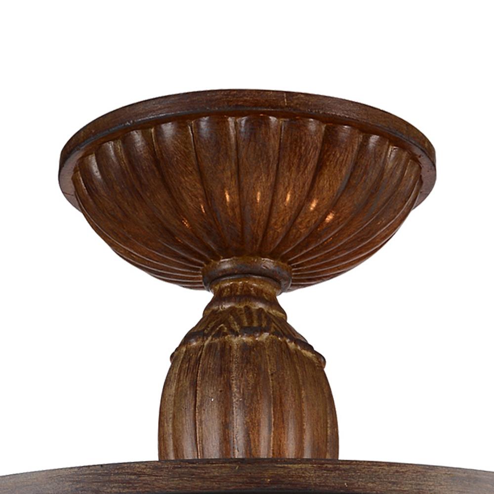 Nicole 3 Light Drum Shade Flush Mount With Brushed Chocolate Finish