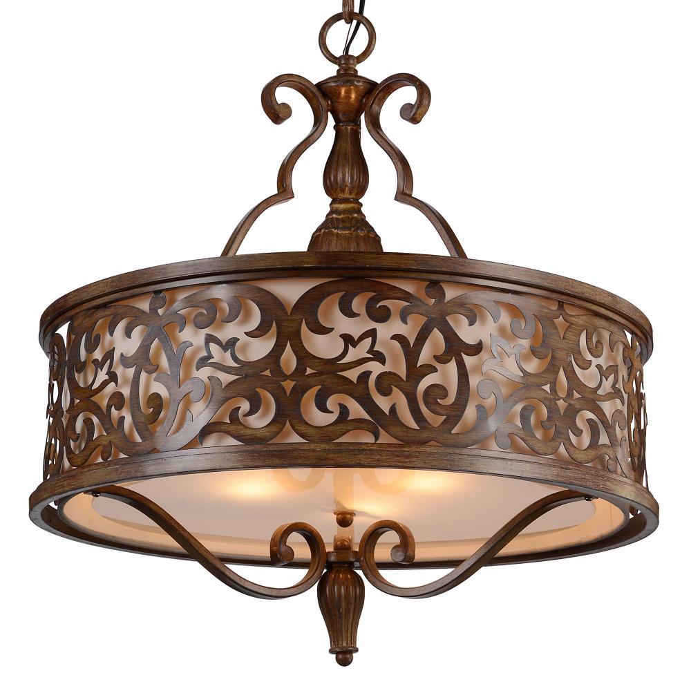Nicole 5 Light Drum Shade Chandelier With Brushed Chocolate Finish