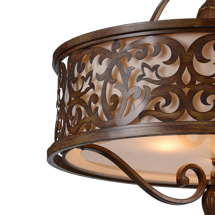 Nicole 5 Light Drum Shade Chandelier With Brushed Chocolate Finish