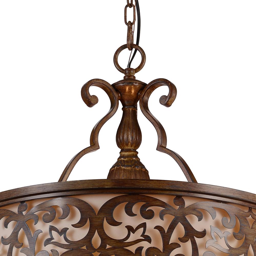 Nicole 5 Light Drum Shade Chandelier With Brushed Chocolate Finish