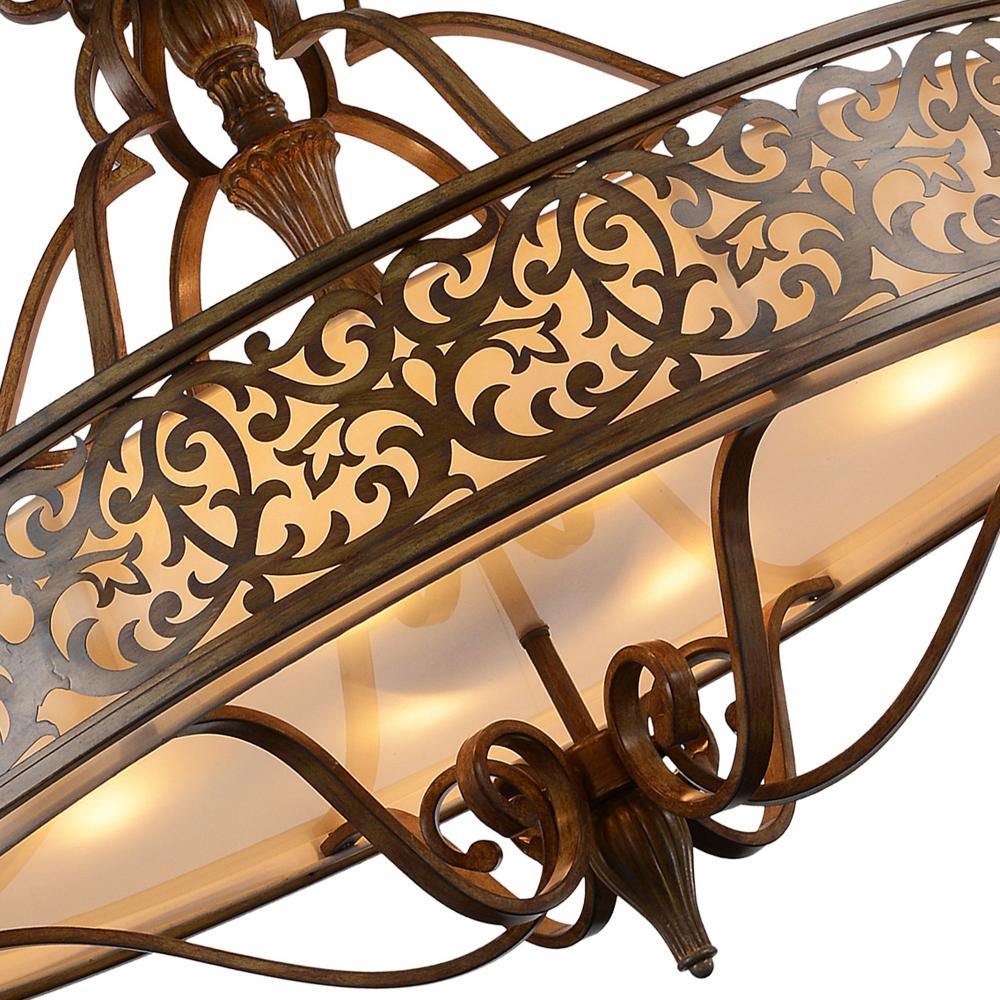 Nicole 6 Light Drum Shade Chandelier With Brushed Chocolate Finish