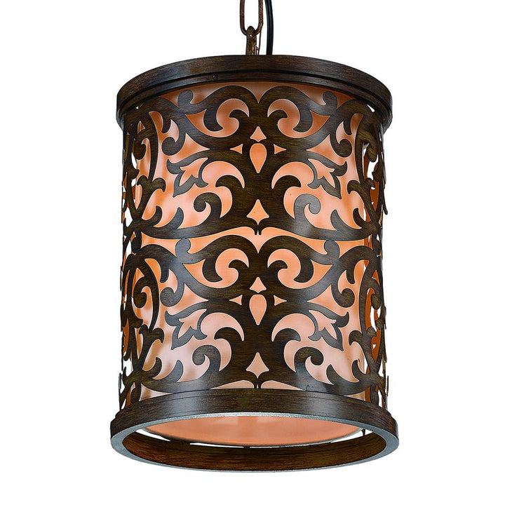 Nicole 1 Light Drum Shade Mini Pendant With Brushed Chocolate Finish