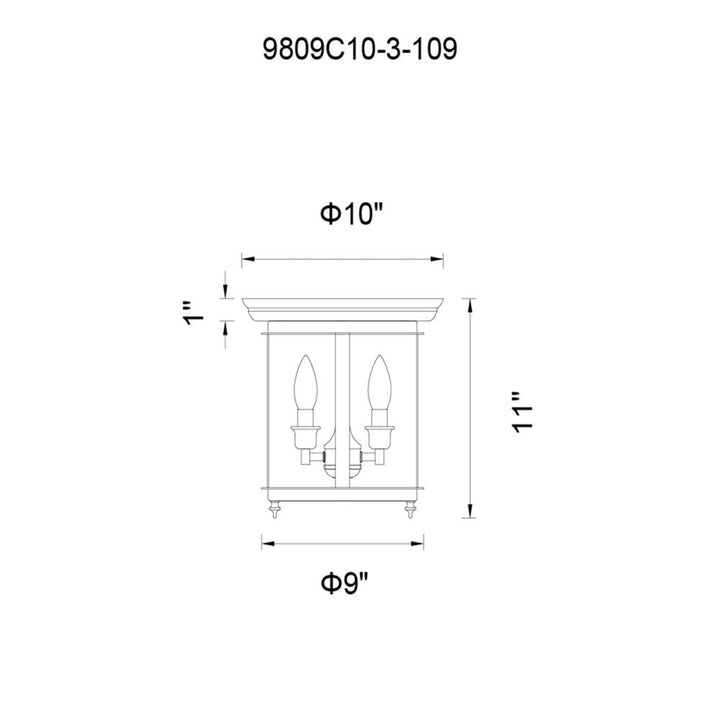 Desire 3 Light Cage Flush Mount With Oil Rubbed Bronze Finish