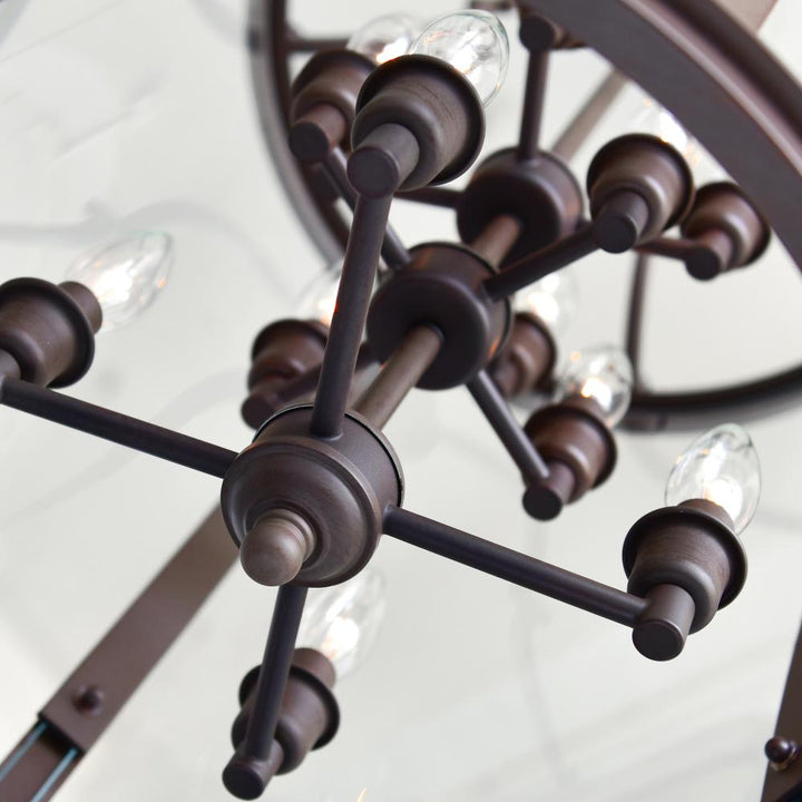 Desire 12 Light Drum Shade Chandelier With Oil Rubbed Bronze Finish