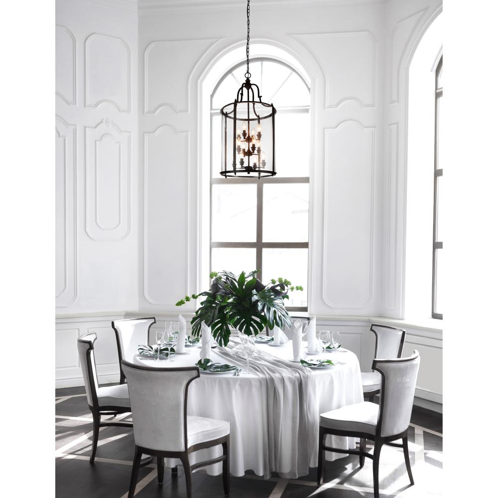 Desire 12 Light Drum Shade Chandelier With Oil Rubbed Bronze Finish