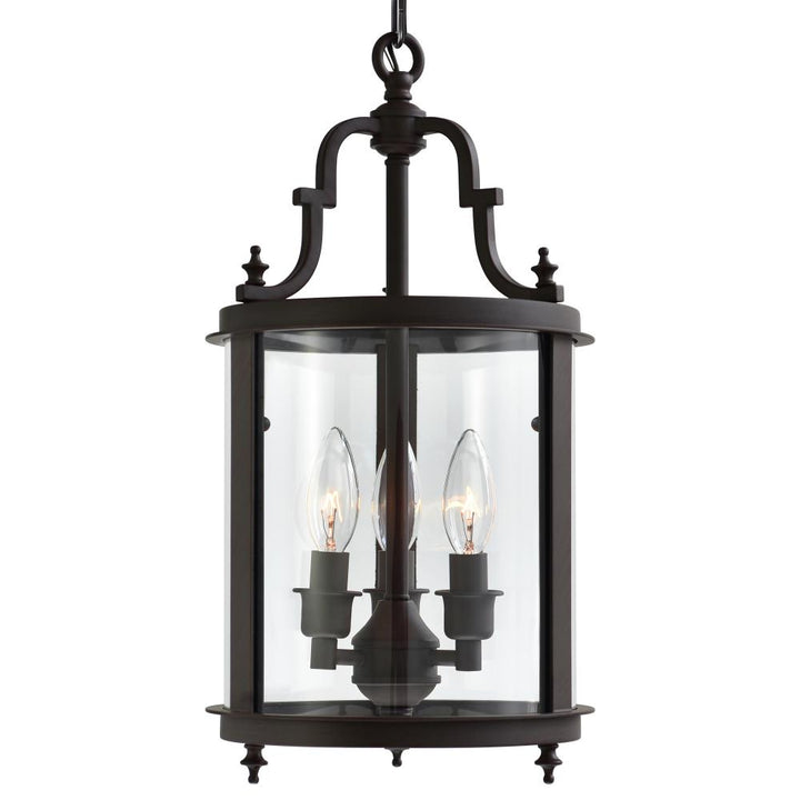 Desire 3 Light Drum Shade Mini Pendant With Oil Rubbed Bronze Finish