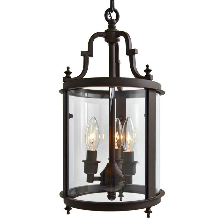 Desire 3 Light Drum Shade Mini Pendant With Oil Rubbed Bronze Finish