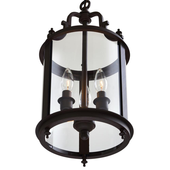 Desire 3 Light Drum Shade Mini Pendant With Oil Rubbed Bronze Finish