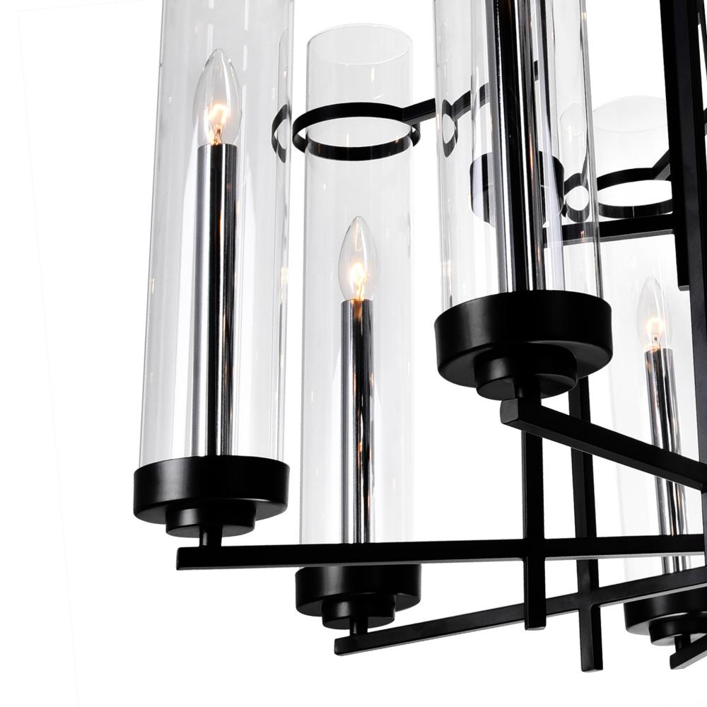 Sierra 8 Light Up Chandelier With Black Finish