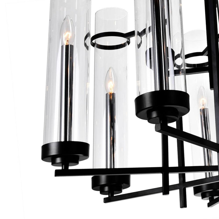 Sierra 8 Light Up Chandelier With Black Finish