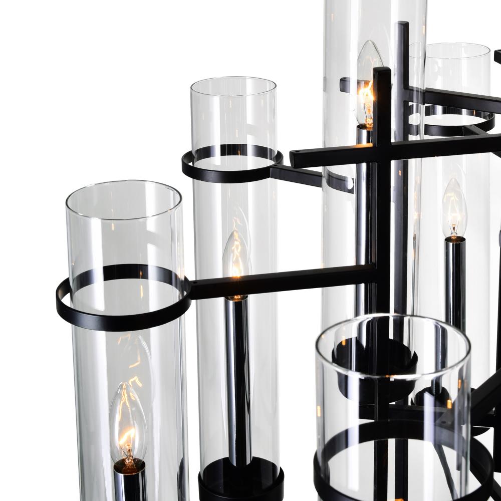 Sierra 8 Light Up Chandelier With Black Finish