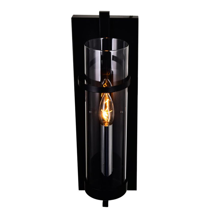 Sierra 1 Light Wall Sconce With Black Finish
