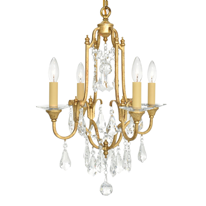 Electra 4 Light Up Chandelier With Oxidized Bronze Finish