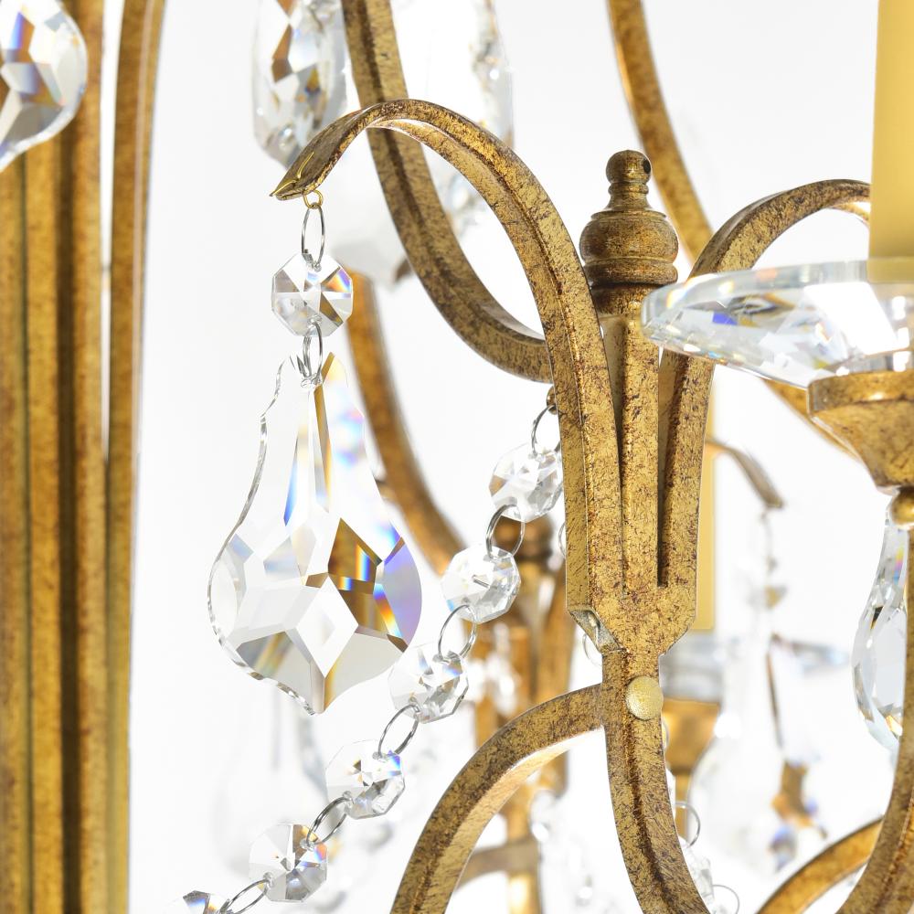 Electra 6 Light Up Chandelier With Oxidized Bronze Finish