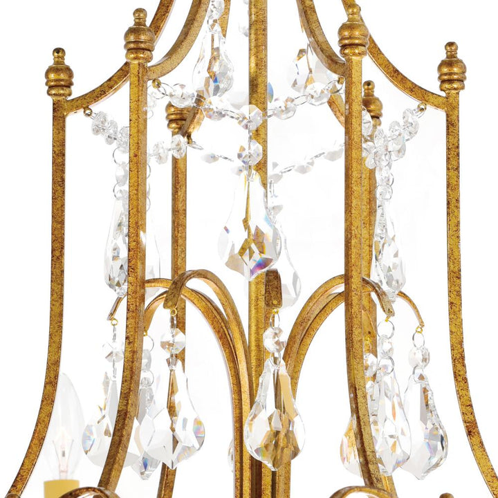 Electra 6 Light Up Chandelier With Oxidized Bronze Finish