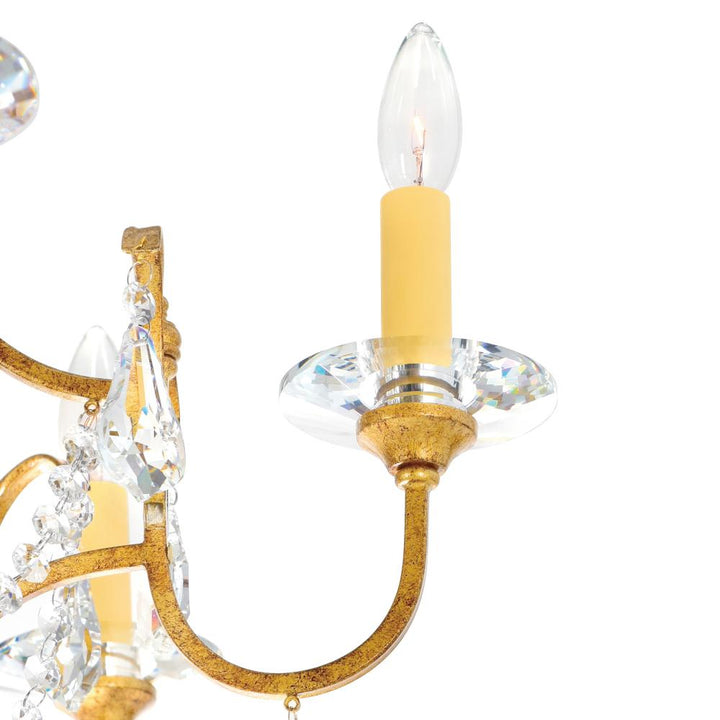 Electra 6 Light Up Chandelier With Oxidized Bronze Finish