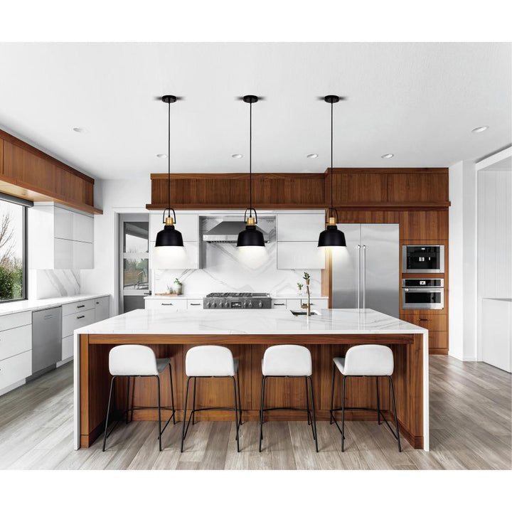 Elisa 1 Light Down Pendant With Black Finish