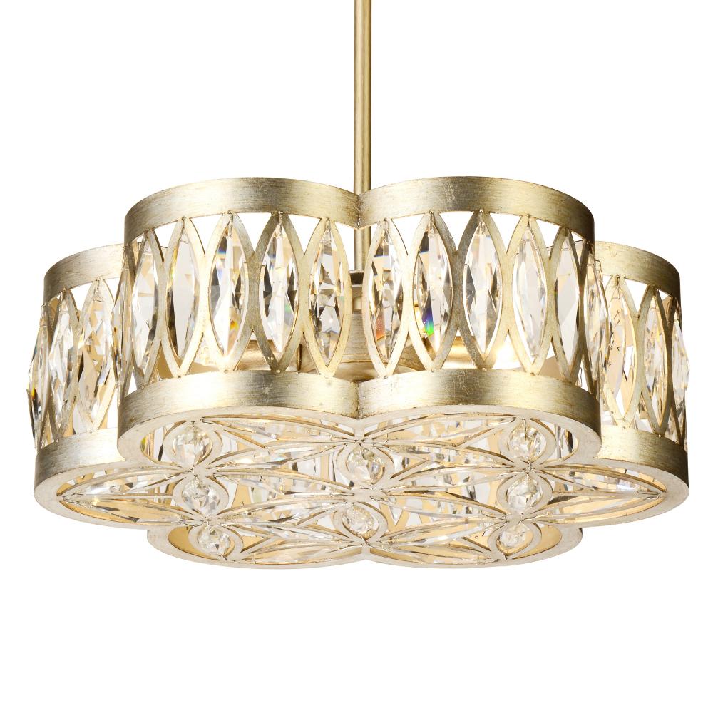 Nova 6 Light Chandelier With Champagne Finish