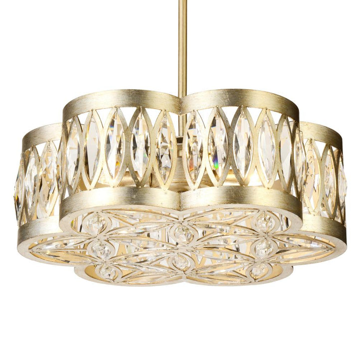 Nova 6 Light Chandelier With Champagne Finish