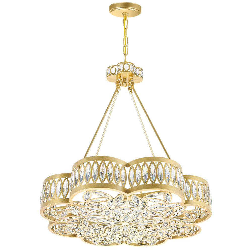 Nova 8 Light Chandelier With Champagne Finish