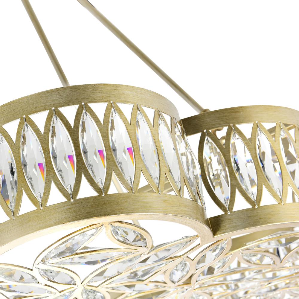 Nova 8 Light Chandelier With Champagne Finish