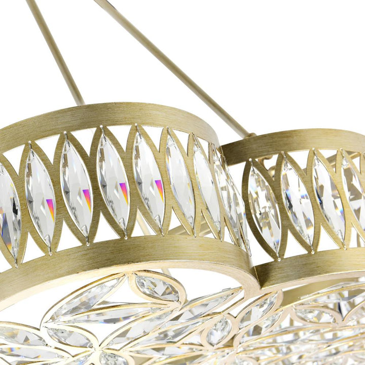 Nova 8 Light Chandelier With Champagne Finish