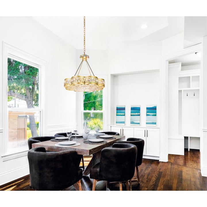Nova 8 Light Chandelier With Champagne Finish