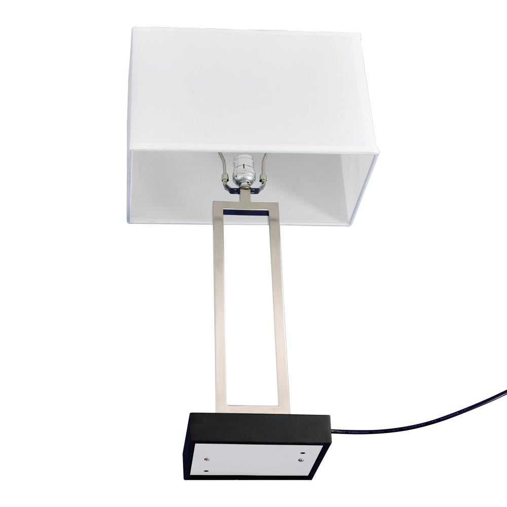 Torren 1 Light Table Lamp With Satin Nickel Finish