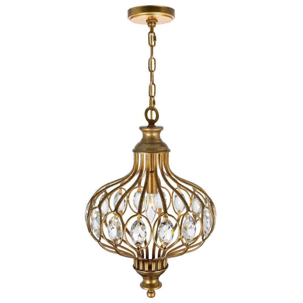 Altair 1 Light Chandelier With Antique Bronze Finish
