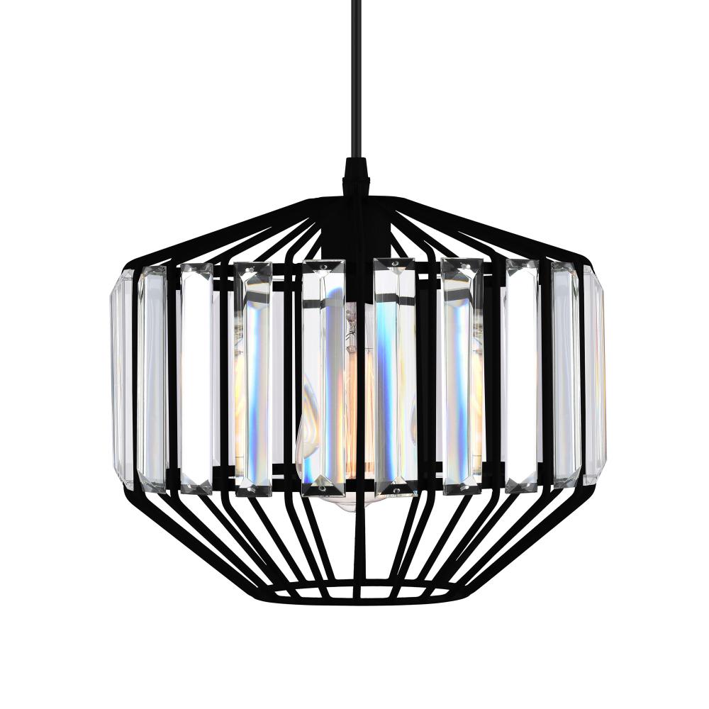 Alethia 1 Light Down Pendant With Black Finish