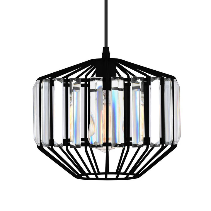 Alethia 1 Light Down Pendant With Black Finish