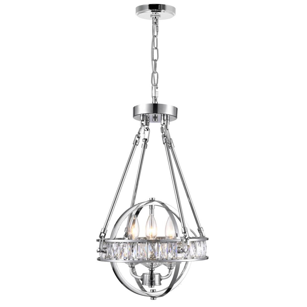 Arkansas 3 Light Mini Chandelier With Chrome Finish