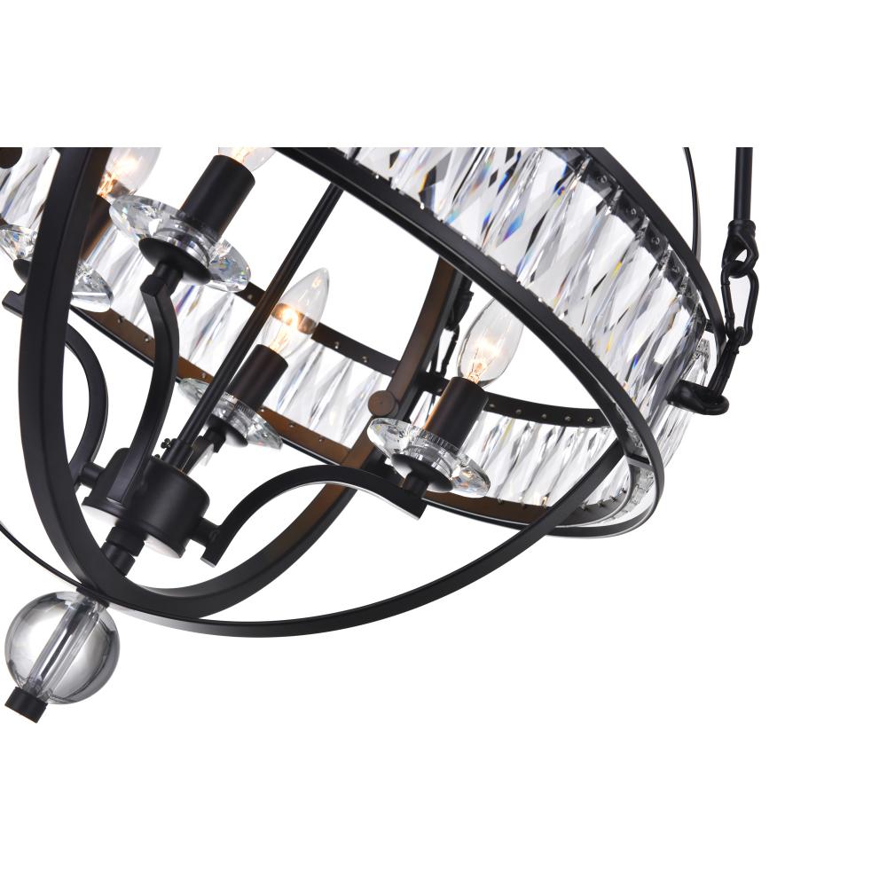 Arkansas 4 Light Chandelier With Black Finish