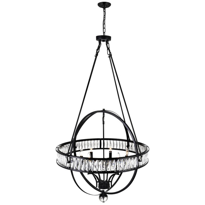 Arkansas 6 Light Chandelier With Black Finish