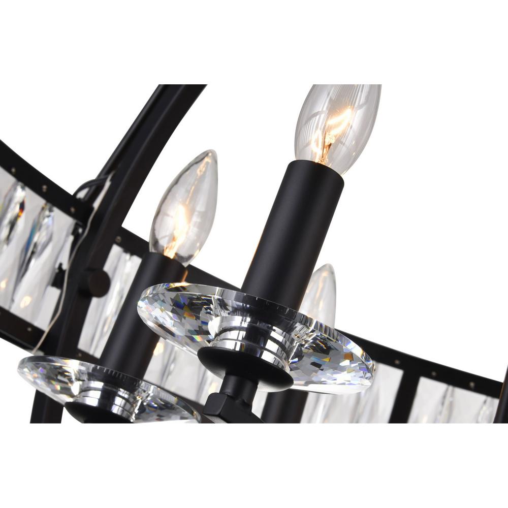Arkansas 6 Light Chandelier With Black Finish