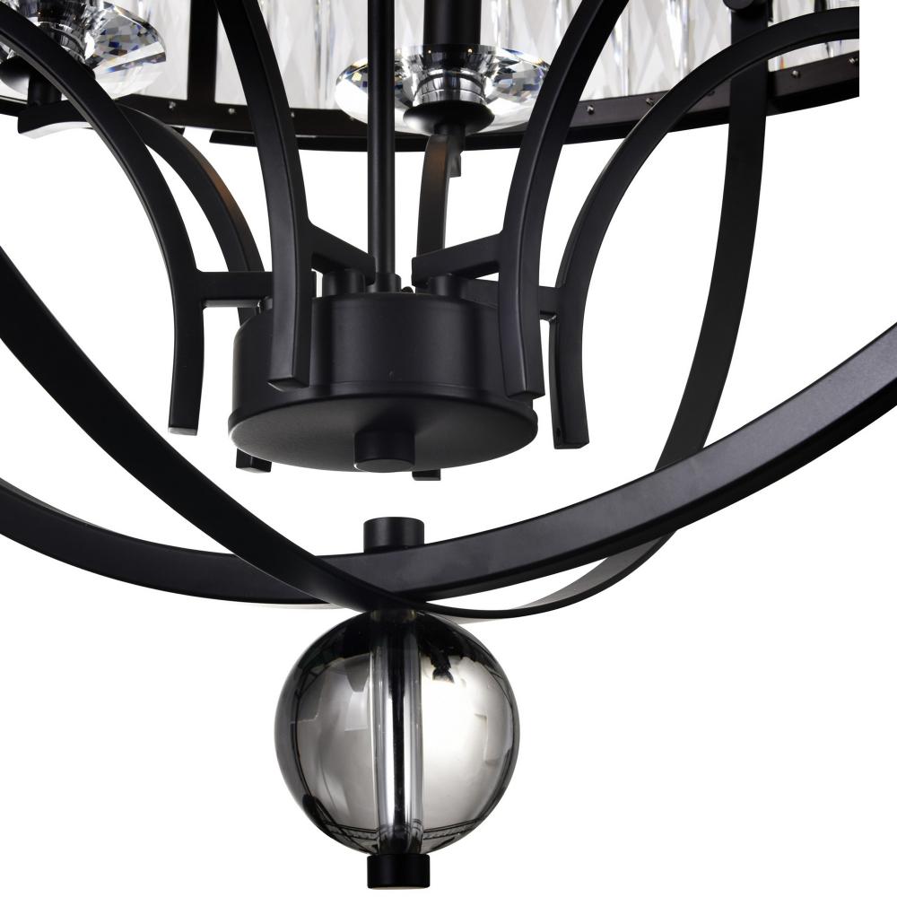 Arkansas 6 Light Chandelier With Black Finish
