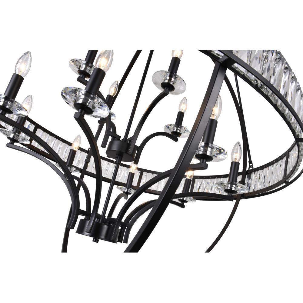 Arkansas 12 Light Chandelier With Black Finish