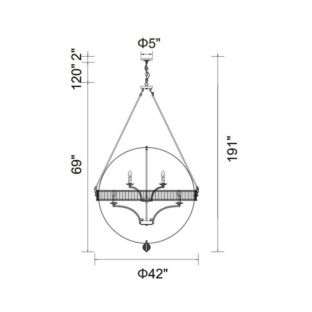 Arkansas 12 Light Chandelier With Black Finish