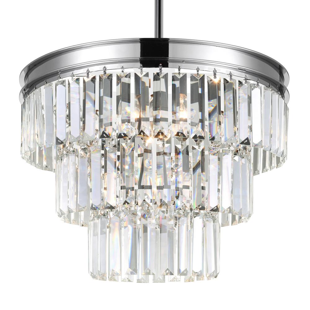 Weiss 5 Light Down Chandelier With Chrome Finish