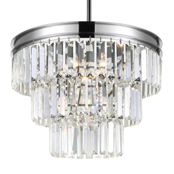 Weiss 5 Light Down Chandelier With Chrome Finish